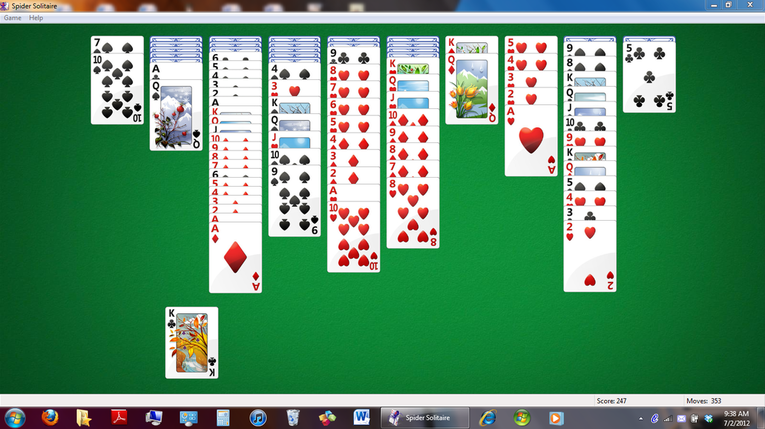 247 spider solitaire two suits