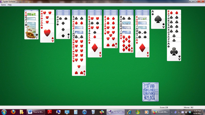 play free 2 suit spider solitaire.
